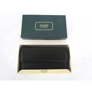 Vintage Dopp All Leather Black Checkbook Wallet Large Deadstock New in Boz